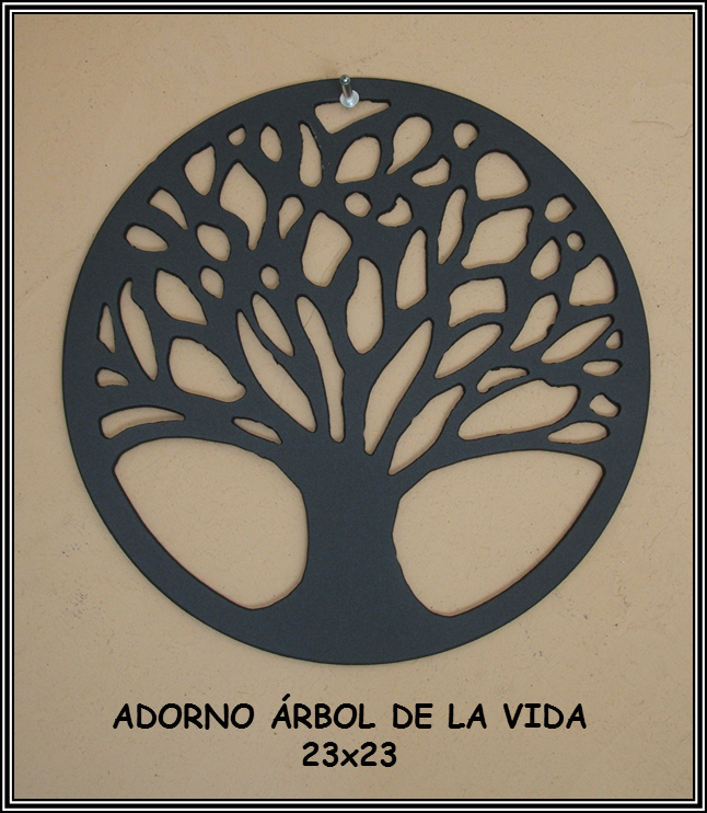 Adorno Arbol de la vida - METAL CNC - 23x23