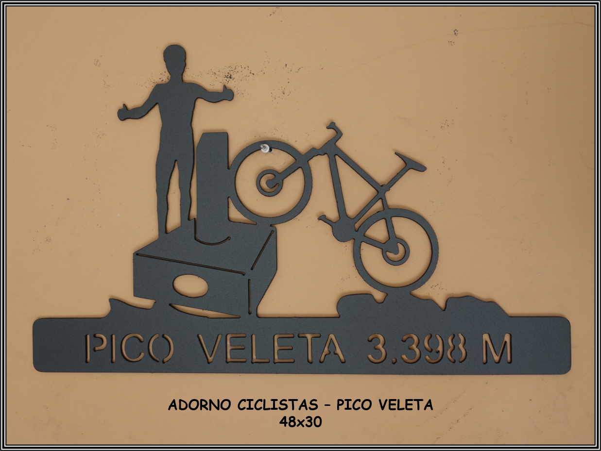 Adorno Ciclistas Pico Veleta METAL CNC - 48x30