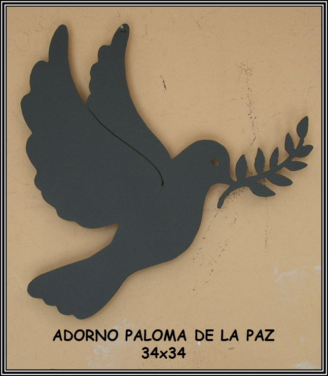 Adorno Paloma de la Paz - METAL CNC - 34x34