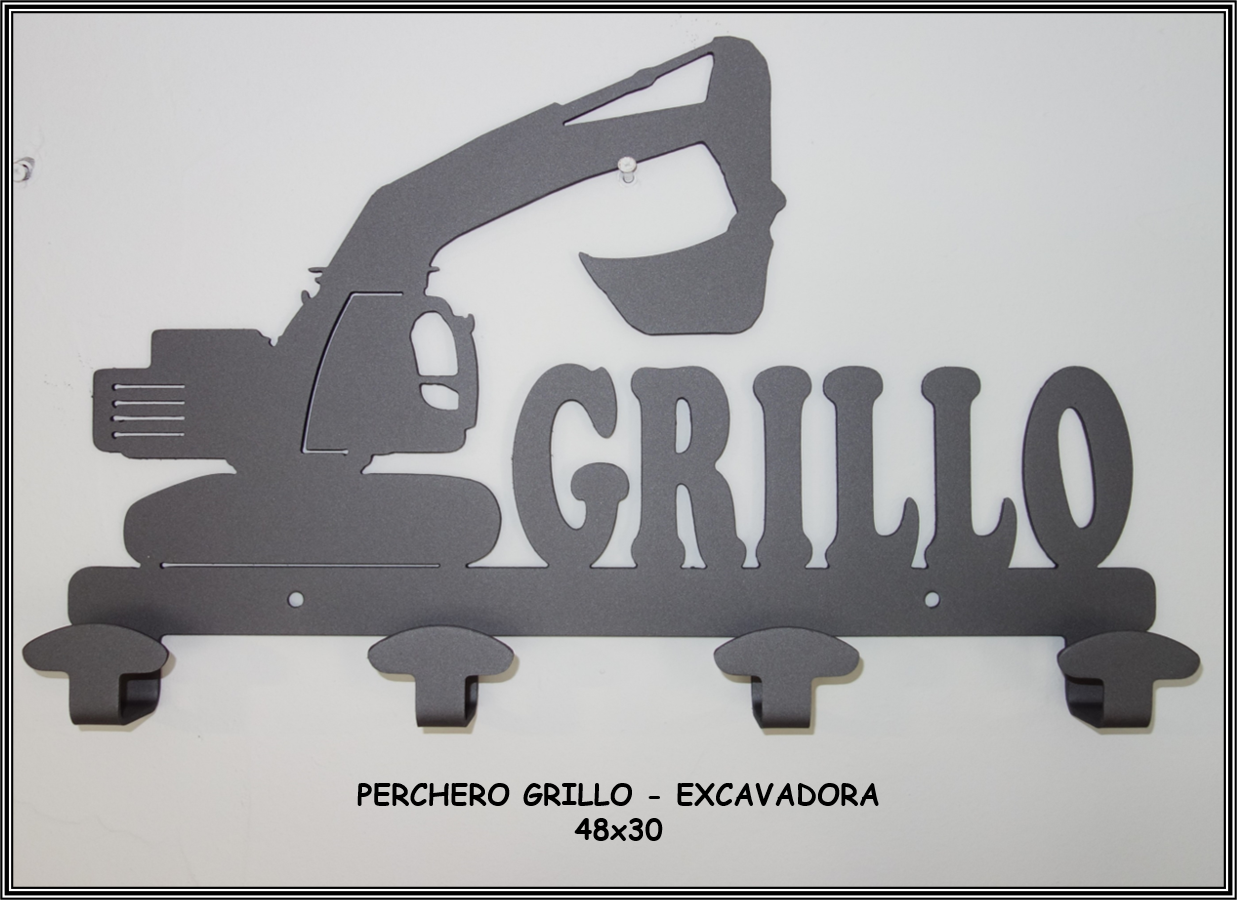 Perchero Excavadora Grillo - METAL CNC